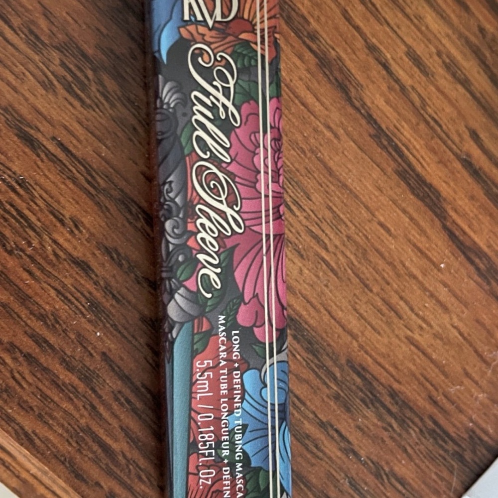 Kat Von D Full Sleeve Mascara - Black and Pink Floral Design